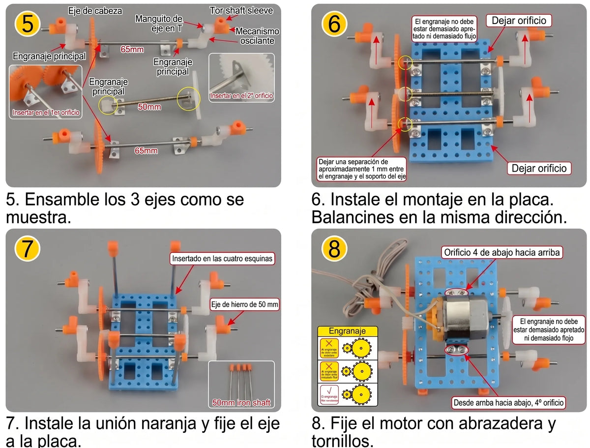 Pack Stem Para Armar Perro + Robot Reptil + Auto Equilibrio