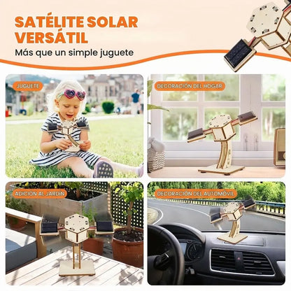 Mini Satélite Solar — Kit STEAM para Armar con Paneles Solares +6 años