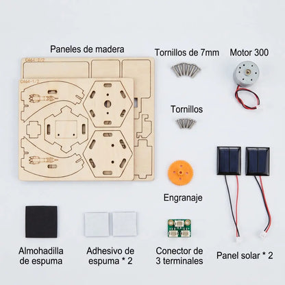 Mini Satélite Solar — Kit STEAM para Armar con Paneles Solares +6 años