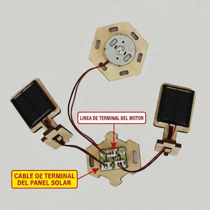 Mini Satélite Solar — Kit STEAM para Armar con Paneles Solares +6 años