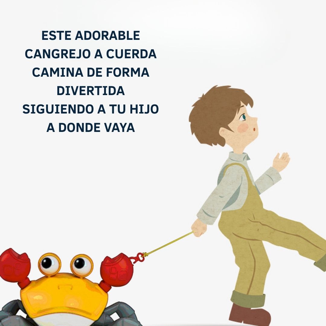 Cangrejo Nadador y Caminador a Cuerda (2 en 1) – Juguete Sensorial para Niños