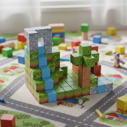 104 Cubos Magnéticos de Construcción 2.5cm – Juguete STEM Educativo