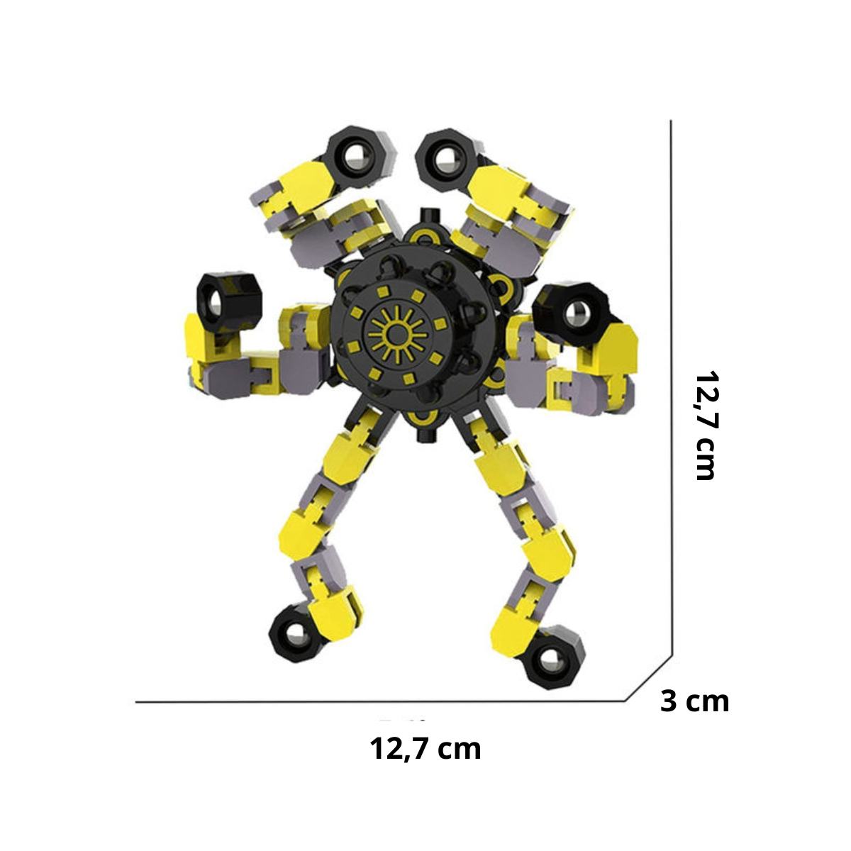 Pack x4 Spinners Transformables Fluorescentes – Antiestrés
