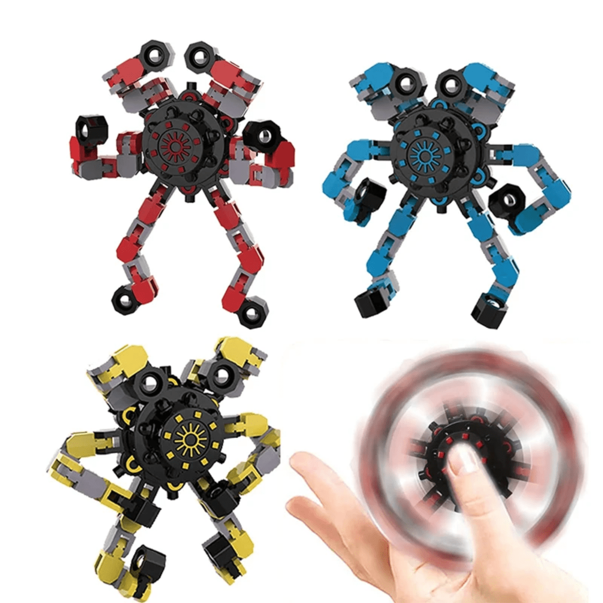 Spinner Transformable Fluorescente – Juguete Sensorial Antiestrés