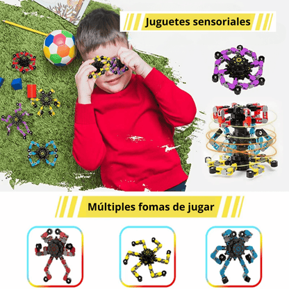 Spinner Transformable Fluorescente – Juguete Sensorial Antiestrés