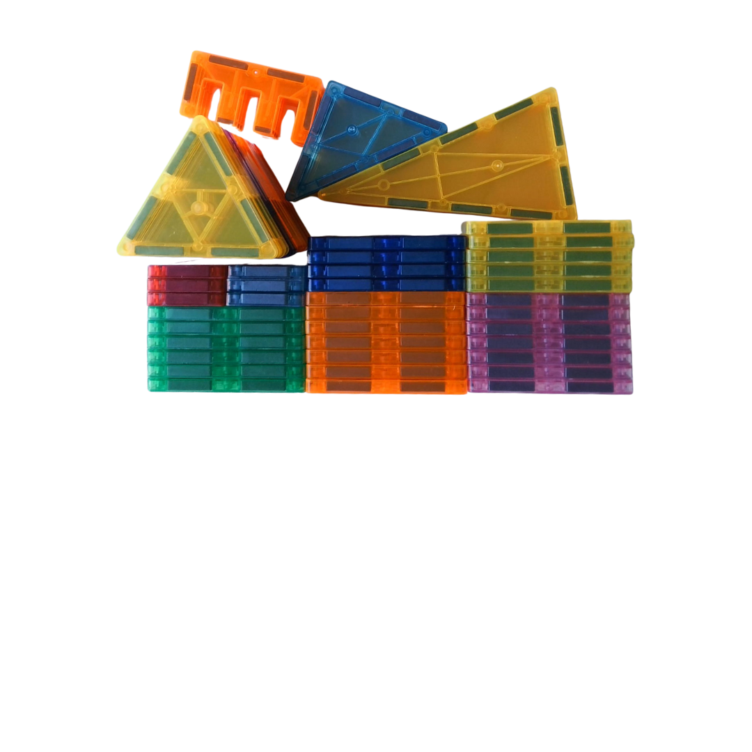 Magnetic Tiles 60 Piezas Bloques Magnéticos Construcción STEM