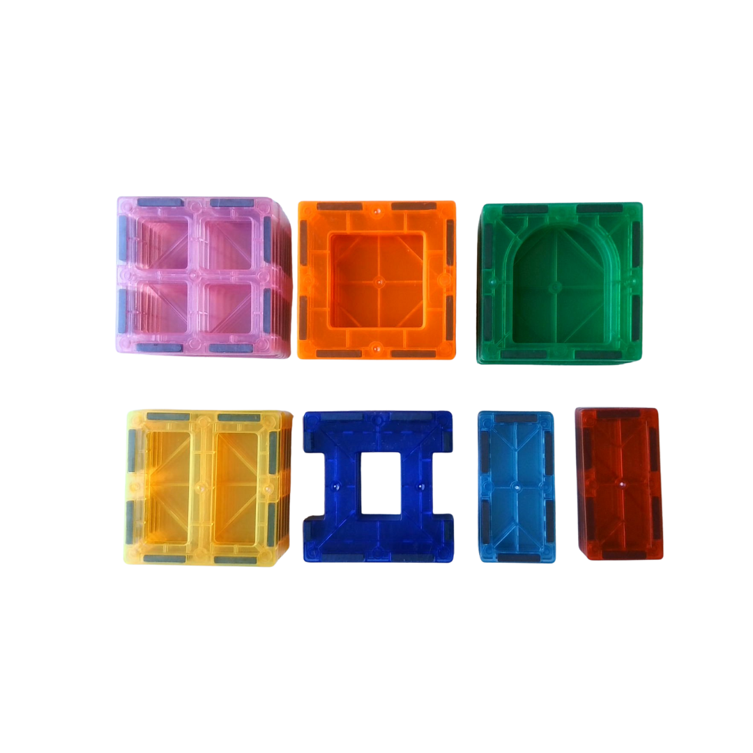 Magnetic Tiles 60 Piezas Bloques Magnéticos Construcción STEM