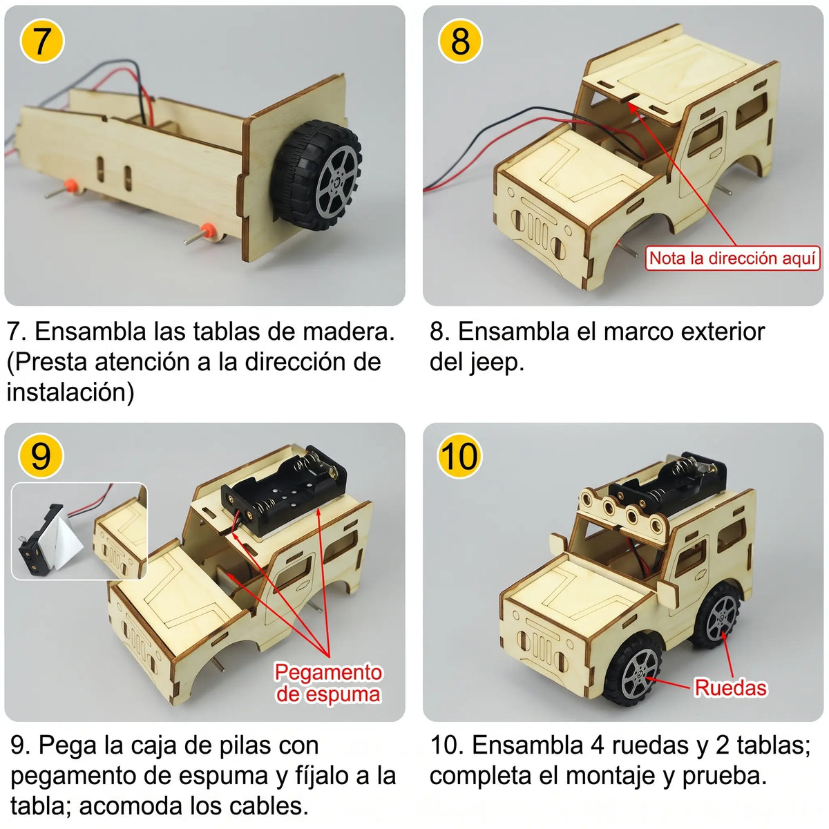 Jeep De Madera Educativo STEM Juego Para Armar 🚙