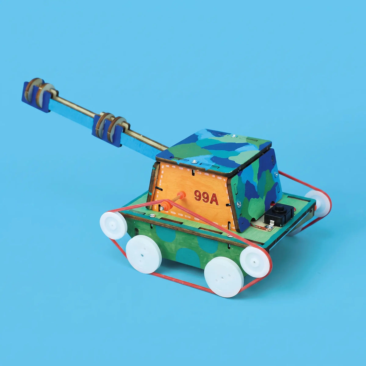Tanque Eléctrico De Madera Educativo STEM Juego Para Armar 🛡️