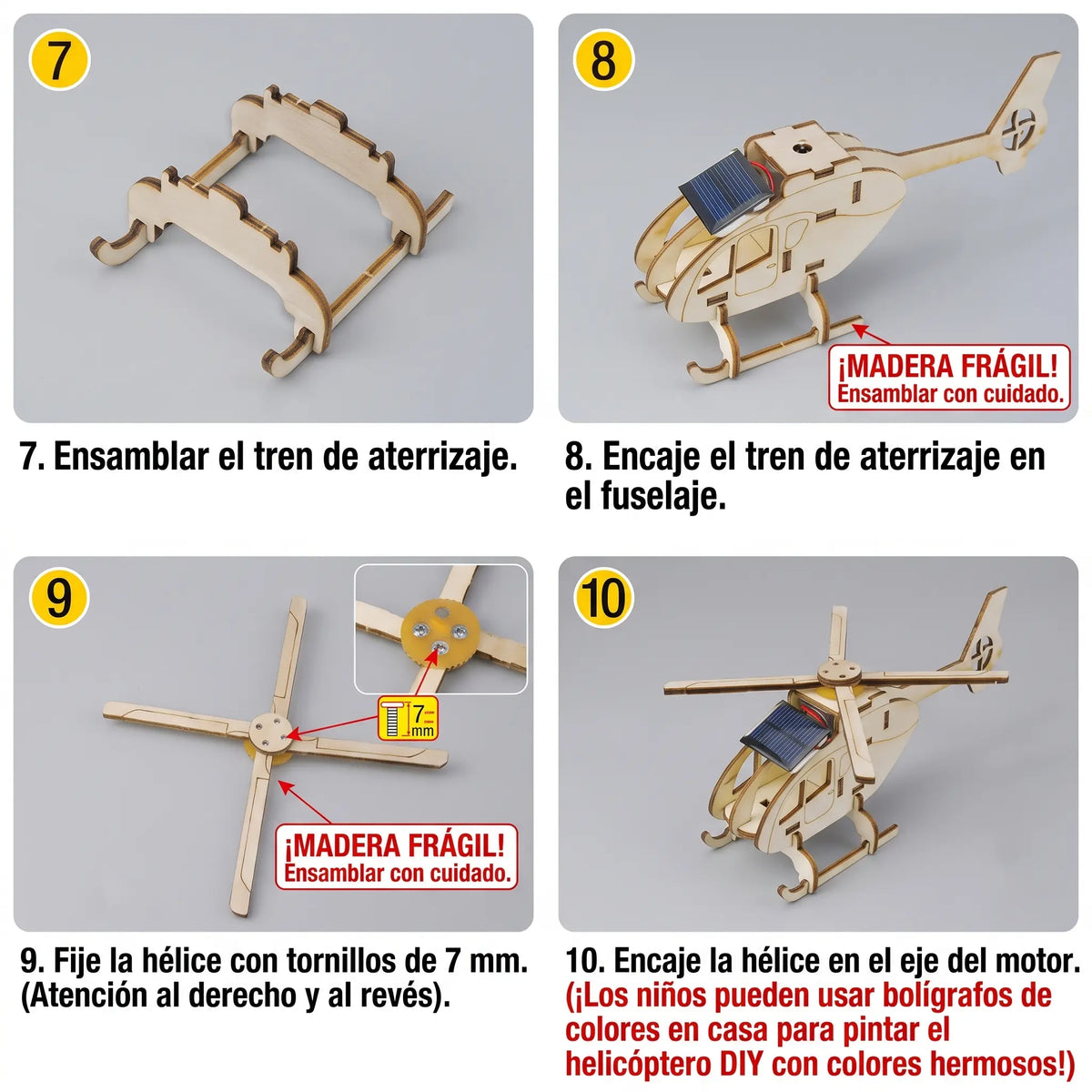 Helicóptero Solar Educativo STEM Juego Para Armar 🚁