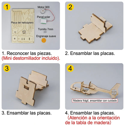 Pack Solar Para Armar Auto + Yate + Helicóptero STEM