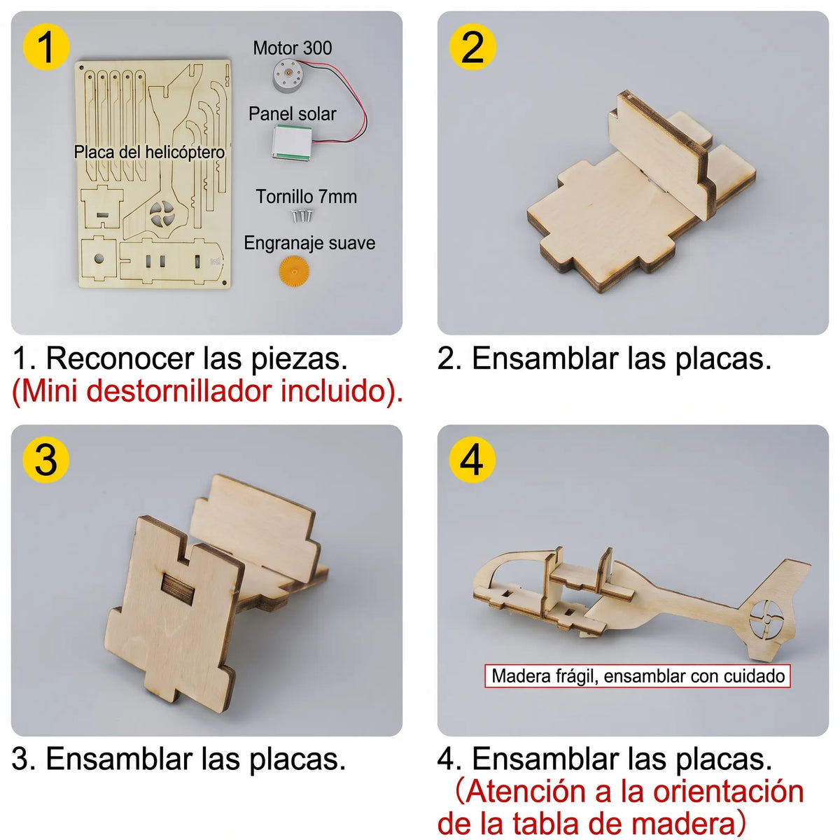 Helicóptero Solar Educativo STEM Juego Para Armar 🚁