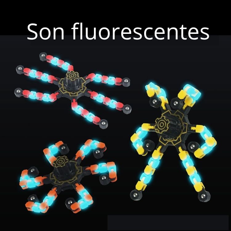 Spinner Transformable Fluorescente – Juguete Sensorial Antiestrés