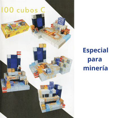 Bloques Magnéticos 100 Cubos 2cm Minería Portal 3d