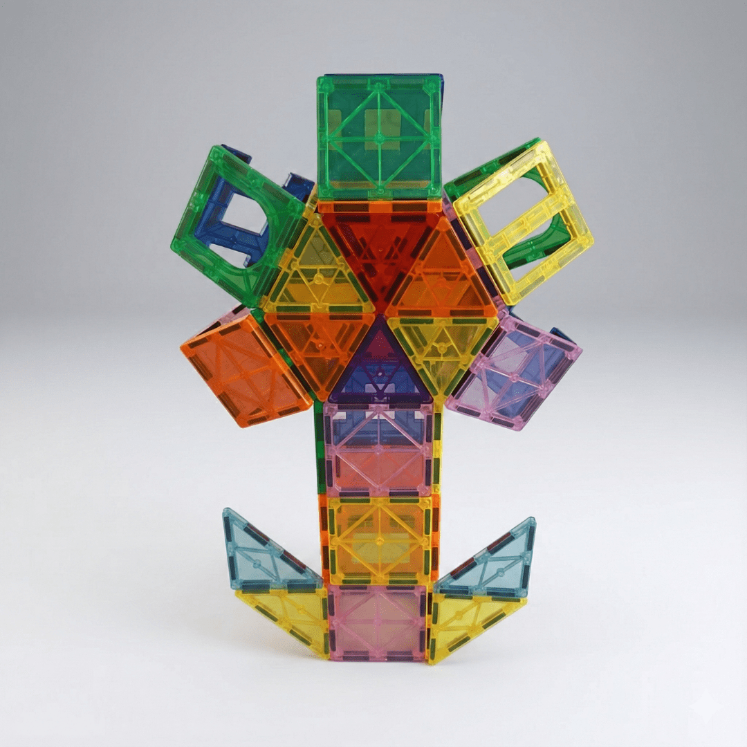 Magnetic Tiles 60 Piezas Bloques Magnéticos Construcción STEM