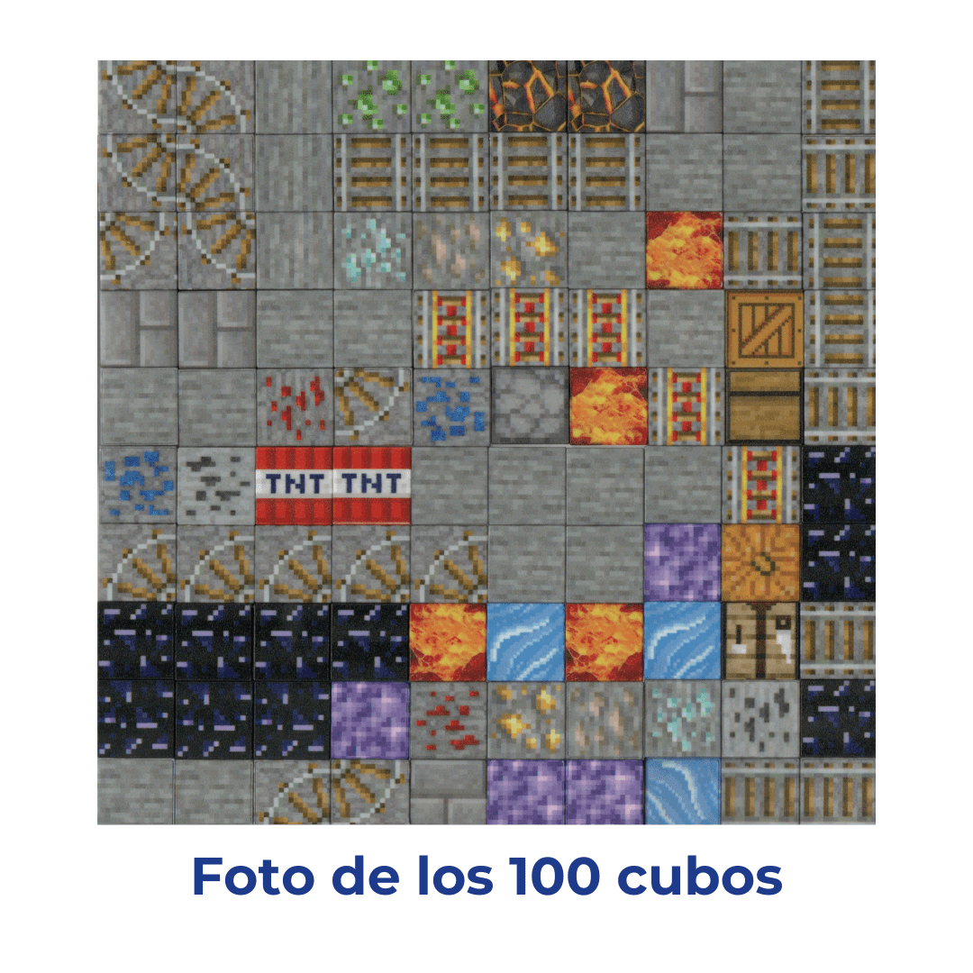 Bloques Magnéticos 100 Cubos 2cm Minería Portal 3d
