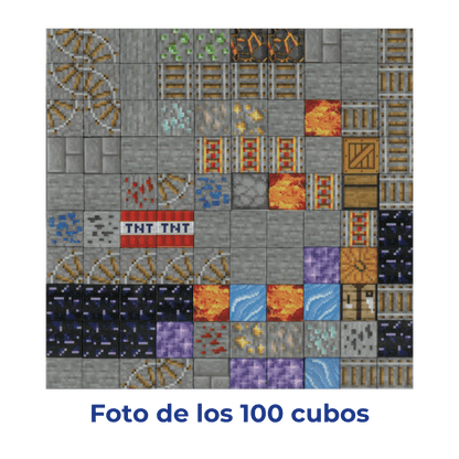 Bloques Magnéticos 100 Cubos 2cm Minería Portal 3d