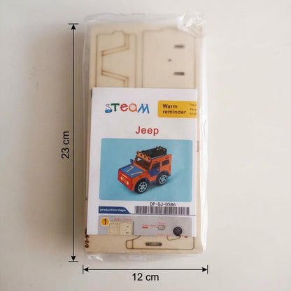 Pack 3 Vehículos Stem Para Armar Jeep Tanque Avión A Pilas
