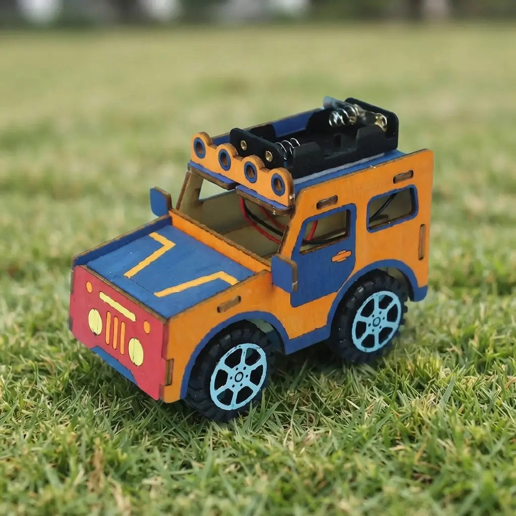 Pack 3 Vehículos Stem Para Armar Jeep Tanque Avión A Pilas