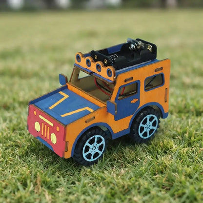Pack 3 Vehículos Stem Para Armar Jeep Tanque Avión A Pilas