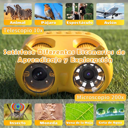 🔬 Pack Microscopio + Largavista + 12 Láminas preparadas + MicroSD - Kit STEM Modelo 387