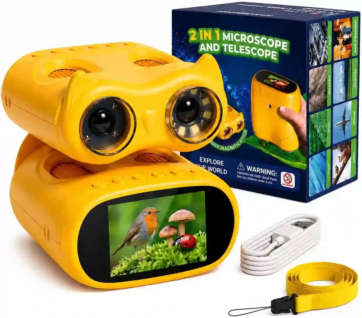🔬 Pack Microscopio + Largavista + 12 Láminas preparadas + MicroSD - Kit STEM Modelo 387
