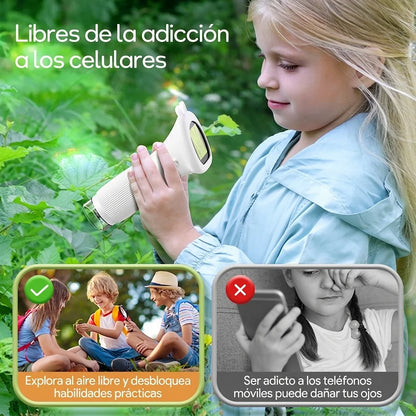 🔬 Pack Microscopio Digital Infantil 372 + 12 Láminas Preparadas - Kit STEM Educativo