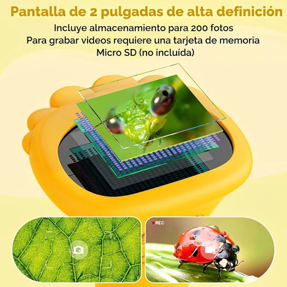 🔬 Pack Microscopio Digital Infantil 372 + 12 Láminas Preparadas - Kit STEM Educativo