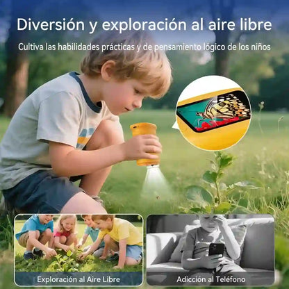 🔬 Pack Microscopio Digital Infantil 382 + 12 Láminas Preparadas - Kit STEM