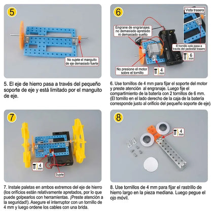 Auto Equilibrista de 2 Ruedas — Kit STEM para Armar con Motor y Engranajes +6 años