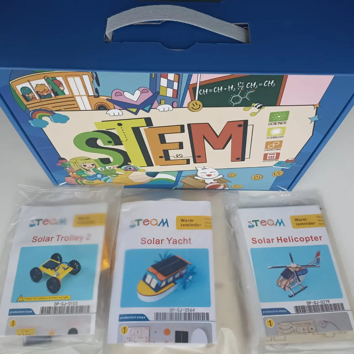 Pack Solar Para Armar Auto + Yate + Helicóptero STEM