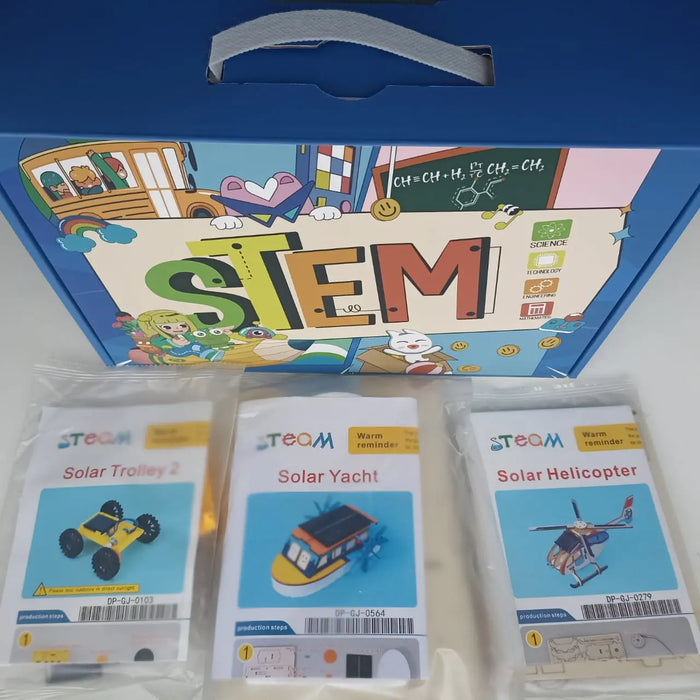 Pack Solar Para Armar Auto + Yate + Helicóptero STEM