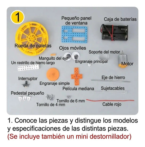 Pack Stem Para Armar Perro + Robot Reptil + Auto Equilibrio