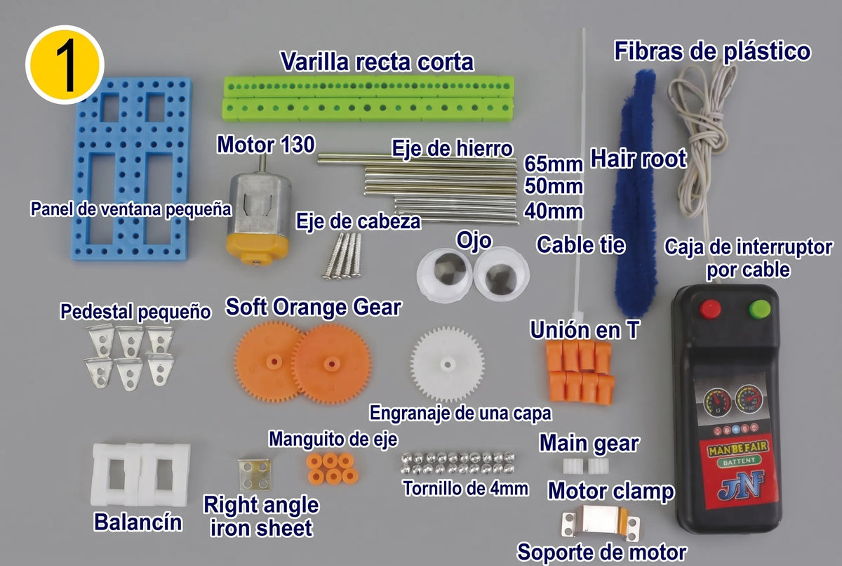 Pack Stem Para Armar Perro + Robot Reptil + Auto Equilibrio