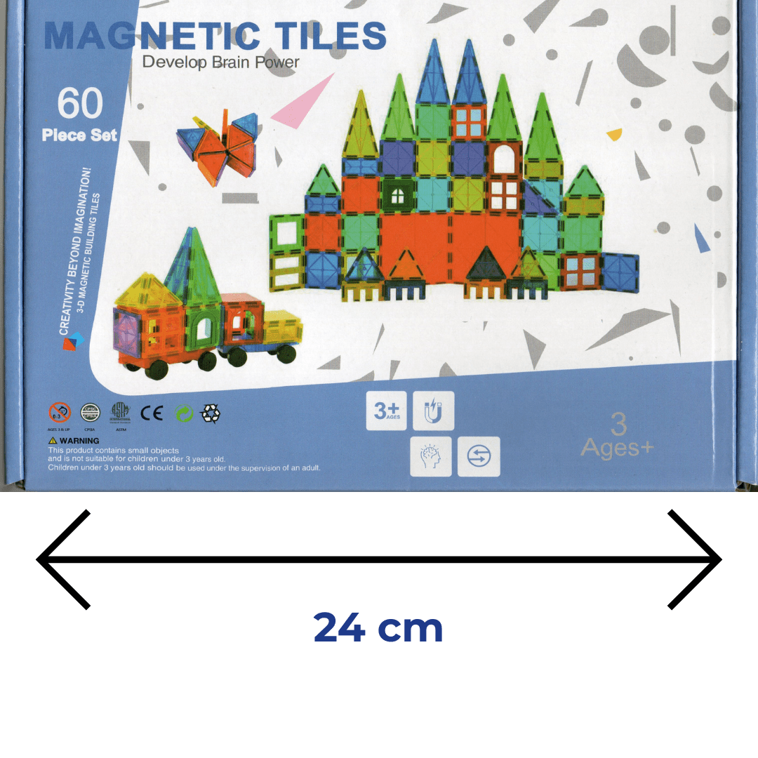 Magnetic Tiles 60 Piezas Bloques Magnéticos Construcción STEM
