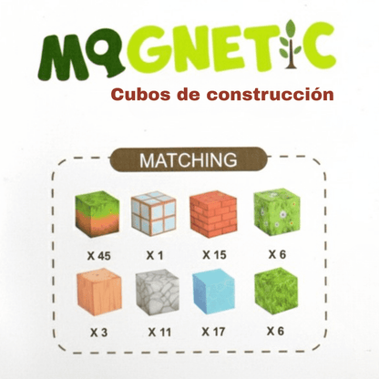 104 Cubos Magnéticos de Construcción 2.5cm – Juguete STEM Educativo